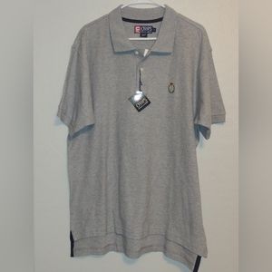 RALPH LAUREN CHAPS Polo Shirt NEW w/tags Gray Short Sleeve Casual Mens-L Large